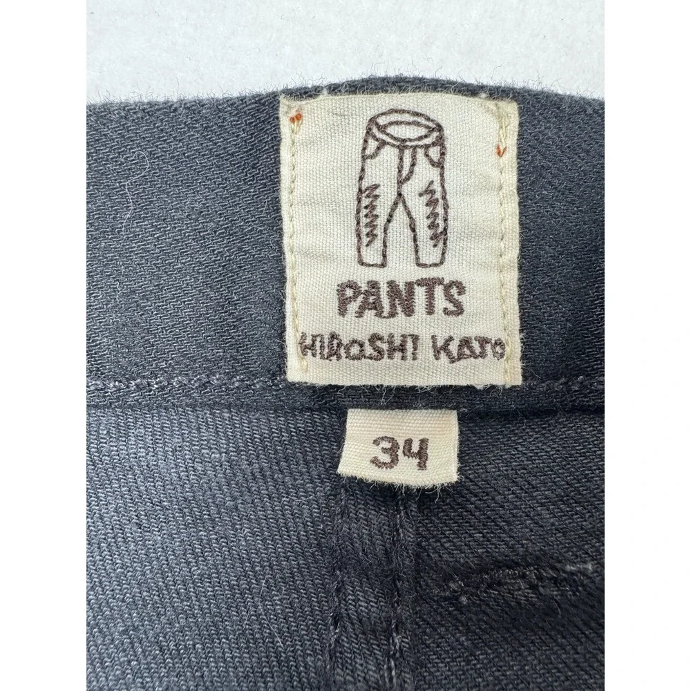 Hiroshi Kato The Scissors Slim Tapered Jeans Black Raw Made in USA Mens 34